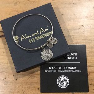 Alex and Ani Make Your Mark 🌎 Silver Bangle